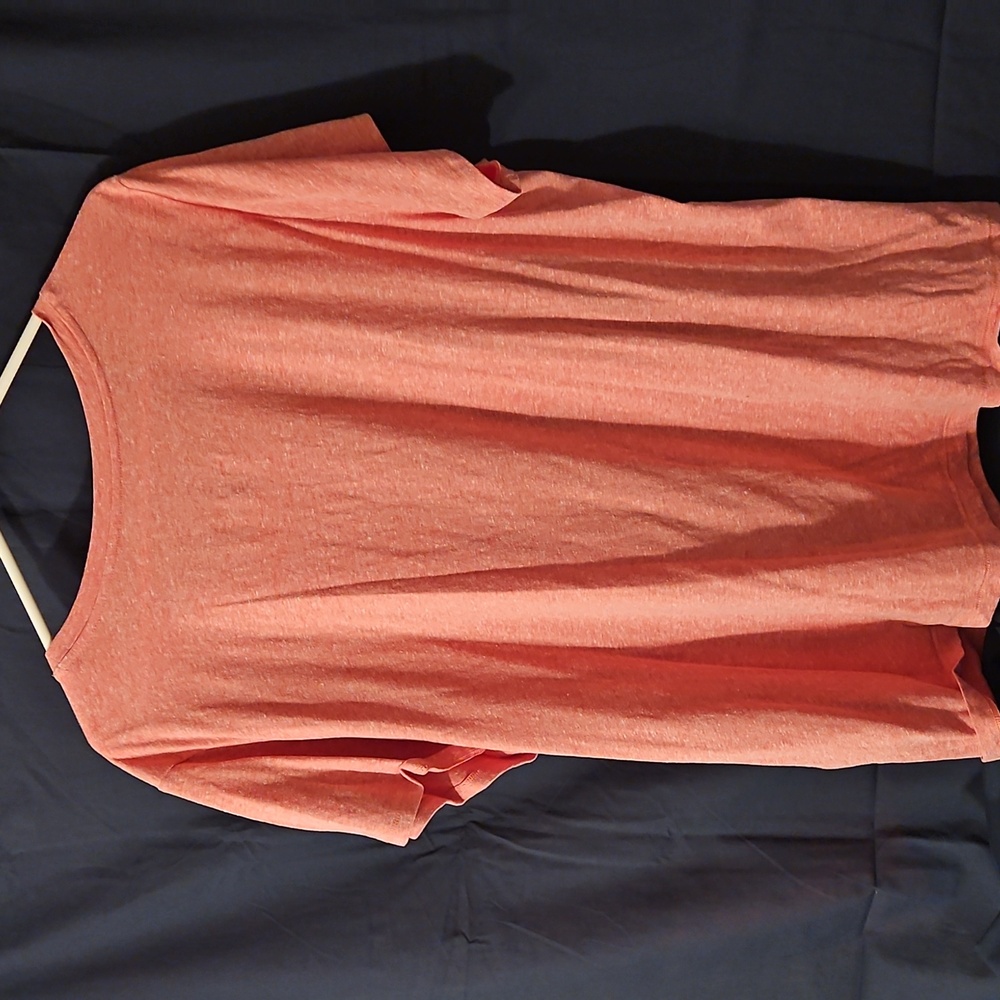 St. John's Bay 2X Heart Print Pink Heather Scoop Neck Tee EUC - Picture 4 of 4
